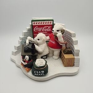 Coca-Cola Polar Bear Holiday Figurine - Red & White
